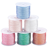 6 Rolls 6 Colors Polyester Braided Cord WCOR-CY0001-02B-1
