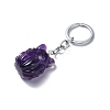 Natural Amethyst Keychains KEYC-P011-03P-07-3