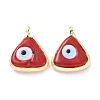 Handmade Evil Eye Lampwork Charms ZIRC-F136-07G-05-2