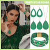 Imitation Leather Teardrop Pendant Necklace & Dangle Earrings & Multi-Strand Bracelet SJEW-UN0001-18B-5
