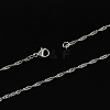 304 Stainless Steel Singapore Chain Necklaces STAS-S029-06-2