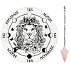 AHADEMAKER 1Pc Cone/Spike/Pendulum Natural Rose Quartz Stone Pendants DIY-GA0004-24I-1