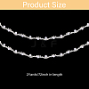 1 Yard Brass Crystal Rhinestone Cup Chain with Imitation Pearl OCOR-GL0001-08B-2