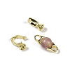 Natural Strawberry Quartz with Brass Fold Over Clasps G-G141-03G-17-2