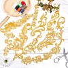 10 Pairs 10 Styles Ethnic Style Computerized Metallic Thread Embroidery Cloth Iron on/Sew on Ornament Accessories PATC-ME0001-23-5
