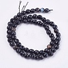 Natural Madagascar Black Agate Bead Strands G-N213B-56-2