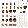 DIY Mixed Shapes Wood Dangle Earring Making Kits DIY-GA0002-63-1