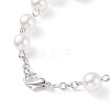 Religious Prayer Imitation Pearl Beaded Rosary Bracelet LS-BJEW-O140-01P-4