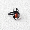 Natural Carnelian Spider Open Cuff Rings PW-WGC70E9-18-1