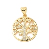 Brass Micro Pave Cubic Zirconia Pendants KK-D357-02A-G-1