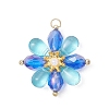 Glass Beaded Pendants PALLOY-MZ01186-2