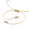 Adjustable Handmade MIYUKI Glass Seed Beads & Natural Agate Charm Bracelets BJEW-MZ00248-01-4
