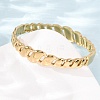 304 Stainless Steel Hollow Twisted Chain Open Hinged Cuff Bangles SA-CBA7A40-05G-3
