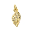 Rack Plating Brass Micro Pave Cubic Zirconia Pendants KK-P279-27A-G-1