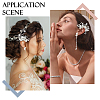 2Pcs 2 Styles Flower Crystal Rhinestone & Plastic Pearl Cuff Earrings EJEW-FH0001-13S-5