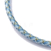 Polyester Cord Braided Bracelet Makings MAK-Z003-01G-05-2