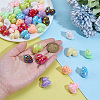 40Pcs 10 Colors UV Plating Opaque Acrylic Beads OACR-PH0004-69-3