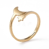 Ion Plating(IP) 201 Stainless Steel Moon & Star Adjustable Ring for Women RJEW-K238-08G-3
