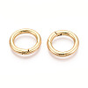 Brass Spring Gate Rings KK-T078-20G-04-2