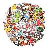 50 Pieces Cartoon Animal Graffiti Waterproof Paper Stickers STIC-R001-10-1