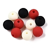 Rubberized Style Imitated Silicone Acrylic Beads MACR-T048-01C-02-1