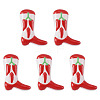 5Pcs Boot Baking Paint Glass Enamel  Beads LAMP-TADJ0001-08E-1