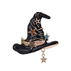 Halloween Star Witch Hat Alloy Enamel Brooches PW-WGEDF1A-02-1