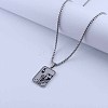 Stainless Steel King Poker Pendant Necklaces for Couple UC7518-3-1