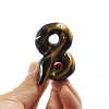 Natural Tiger Eye Snake Display Decorations PW-WG90085-01-2