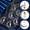 Unicraftale 20Pcs Column Glass Bottle with Rose Quartz inside Pendants FIND-UN0001-91-4