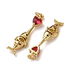 Brass Pave Cubic Zirconia Pendants KK-A271-05G-3