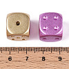 Spray Painted Opaque Acrylic Beads ACRP-T011-01-3