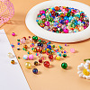 Round Spray Painted Glass Beads DGLA-TA0001-15-5