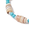 Natural Freshwater Shell Beaded Stretch Bracelets BJEW-JB11804-01-4