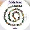 2 Strands Round Natural Indian Agate Gemstone Beads Strands G-AN0001-03-2