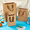 15Pcs 3 Styles Rectangle Kraft Paper Bags with Handle AJEW-TA0001-92-7