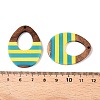 Epoxy Resin & Walnut Wood Pendants RESI-N039-121P-3