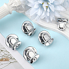 6Pcs Flat Round Alloy Bag Tuck Lock Clasps FIND-CP0003-23P-3
