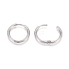Tarnish Resistant 304 Stainless Steel Huggie Hoop Earrings EJEW-G272-02-16mm-P-3