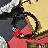 Halloween Theme 7.5mm Round Acrylic Beaded Stretch Bracelets BJEW-JB10881-2