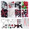 DIY Cherry Polyester Mobile Strap Making Kits DIY-SC0033-68-7