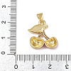 Brass Micro Pave Cubic Zirconia Pendants KK-D376-03G-3