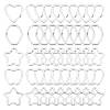 CHGCRAFT 50Pcs 5 Style Iron Keychain Clasps FIND-CA0003-95-1