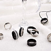 Yilisi 12Pcs 12 Style Stainless Steel Grooved Finger Ring Settings STAS-YS0001-24-7