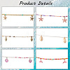 6Pcs 6 Styles Glass Seed Beads Stretch Waist Chains for Women AJEW-CY0001-17-5