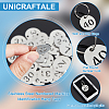 Unicraftale Number 1~40 201 Stainless Steel Numbered Marking Identification Hang Tags STAS-UN0057-07-5