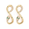 Brass Micro Pave Cubic Zirconia Links ZIRC-E164-01G-1