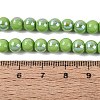 Electroplate Opaque Glass Beads Strands LS-EGLA-Q132-6MM-01C-16-4