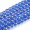 Electroplate Transparent Glass Beads Strands GLAA-T032-T4mm-AB04-1