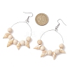 Natural Spiral Shell Dangle Earrings EJEW-JE05803-3